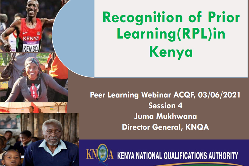 Recognition of Prior Learning(RPL)in Kenya