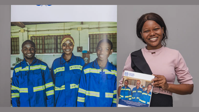 Participants pose for the photo at the launch in Nampula
