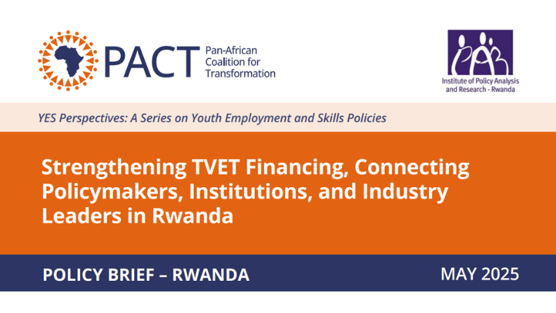 Strengthening TVET Financing, Connecting Policymakers, Institutions, and Industry Leaders in Rwanda