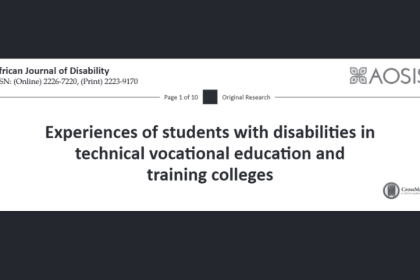 Experiences of students with disabilities in technical vocational education and training colleges