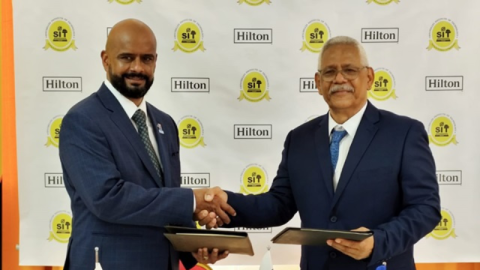 The MOU was signed on Monday between the Institute and Hilton Seychelles. (Seychelles News Agency)