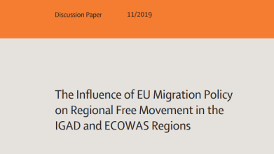 The influence of EU migration policy on regional free movement in the IGAD and ECOWAS region