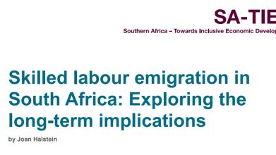 Skilled labour emigration in South Africa: Exploring the long-term implications