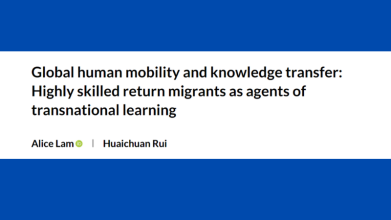 Global human mobility and knowledge transfer