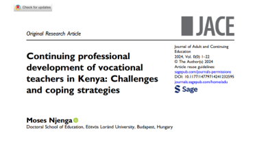 Continuing professional development of Vocational teachers.