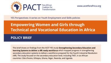Empowering Women and Girls through Technical and Vocational Education in Africa