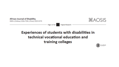 Experiences of students with disabilities in technical vocational education and training colleges